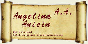 Angelina Aničin vizit kartica